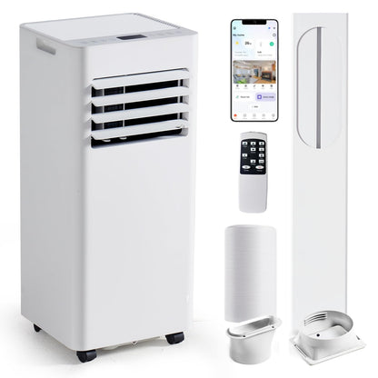 Aoxun Air Conditioning Unit with Smart Wifi, 12000 BTU Portable Air Conditioner Cools up to 320 sq. ft, 5-IN-1 AC Unit with Cooling&Heating&Dehumidifier&Fan&Sleep Mode, Remote Control, 24H Timer