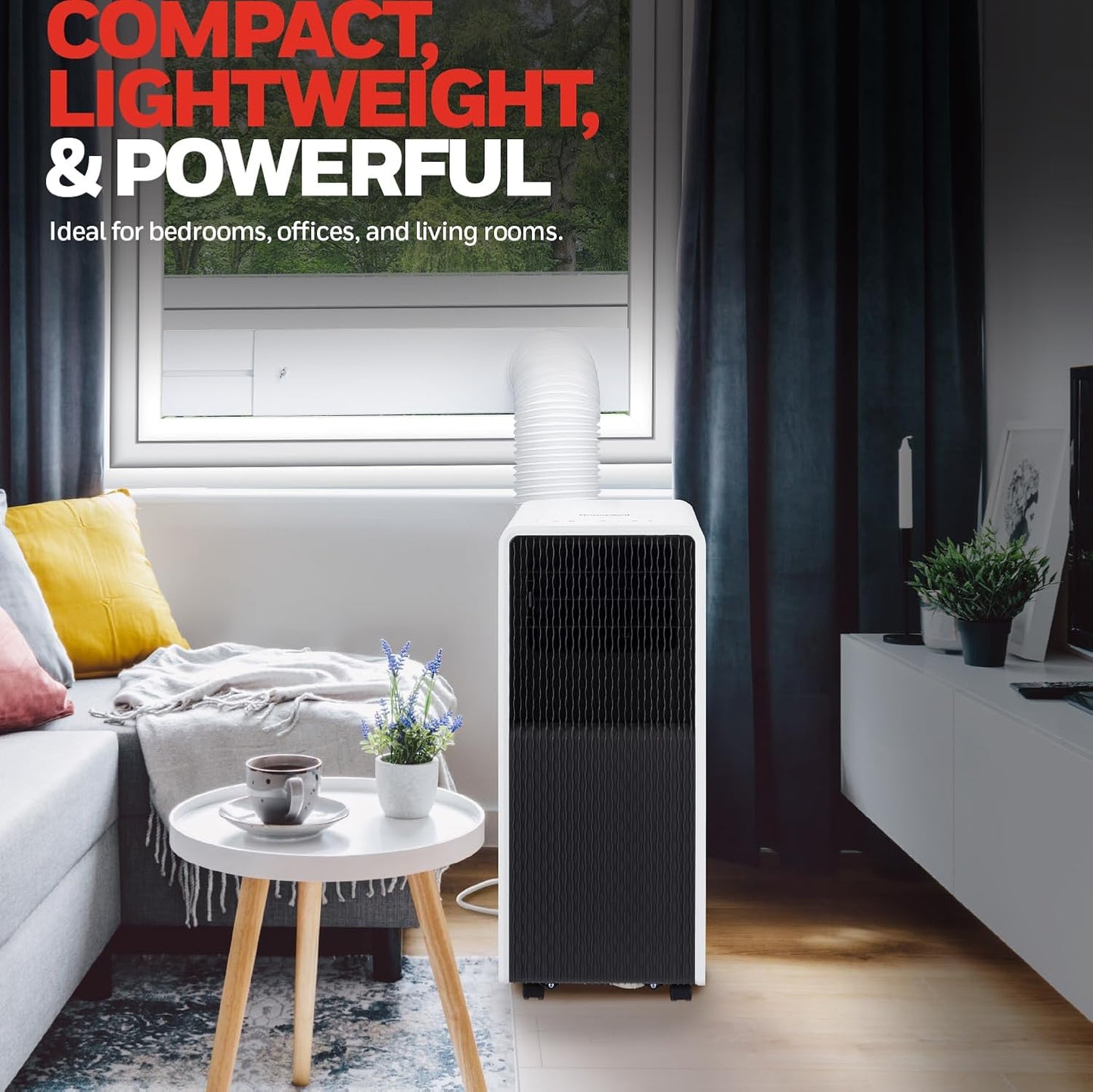 Honeywell 9000 BTU Air Conditioner & 24L/day Dehumidifier, 3 in 1 Portable Air conditioning Unit With Cooling, Dehumidification and Fan only mode (9000 BTU)