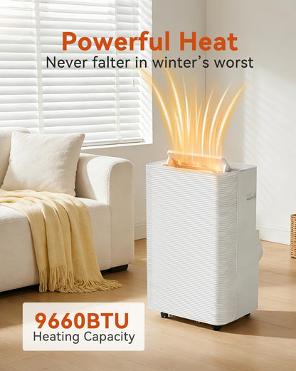 Aoxun Air Conditioning Unit with Smart Wifi, 12000 BTU Portable Air Conditioner Cools up to 320 sq. ft, 5-IN-1 AC Unit with Cooling&Heating&Dehumidifier&Fan&Sleep Mode, Remote Control, 24H Timer